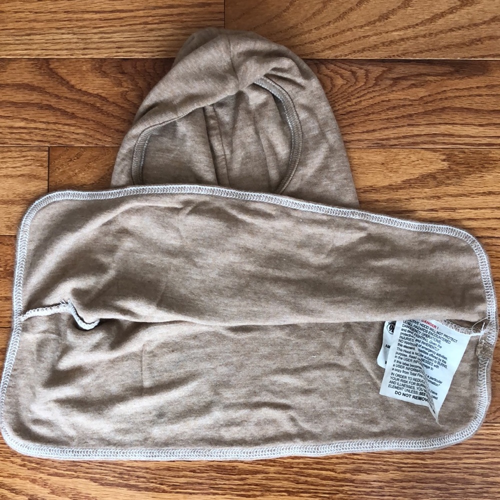 3 winter head covers/masks. One tan and 2 black. - Picture 7 of 10